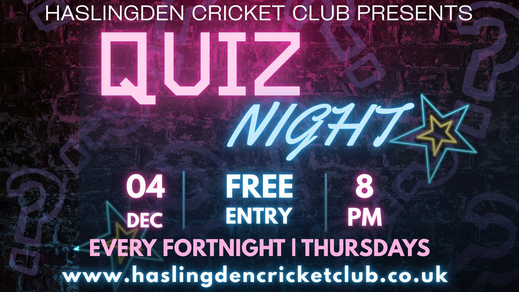 Quiz Night - Thursday 4th December from 8.15pm