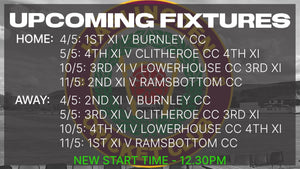 May Fixtures and Football on TV