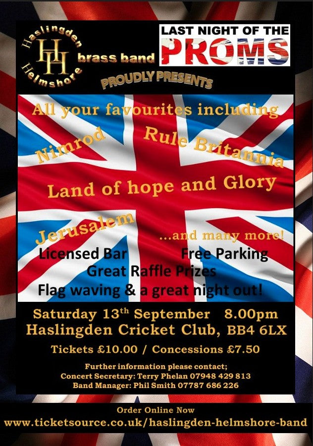 Saturday 13th September - Last Night of the Proms concert